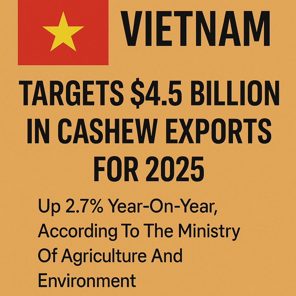 Vietnam Eyes 2.7% Growth in Cashew Exports – Targeting $4.5B